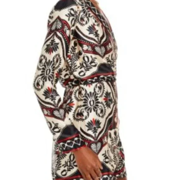 NWOT Farm Rio Passion Scarf Wrap Mini Dress XXS $215 - Picture 8 of 15